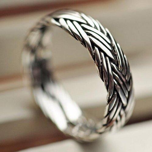 Sterling Silver Braided Ring - Jewelry1000.com